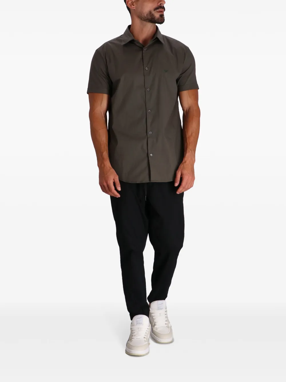 Emporio Armani Overhemd met logo - Groen