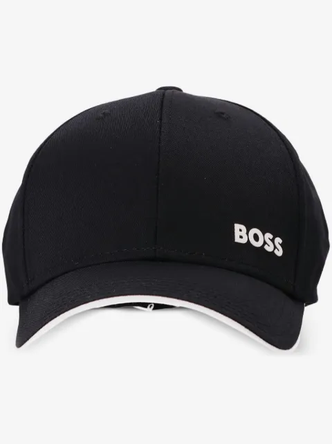 BOSS cotton-twill cap with logo print