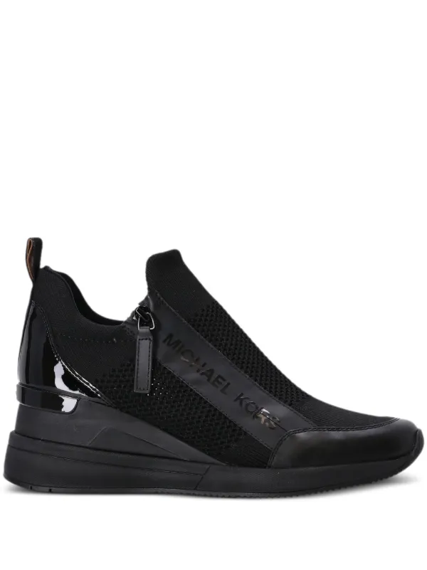 Michael Kors Willis Wedge Trainer Black FARFETCH UK