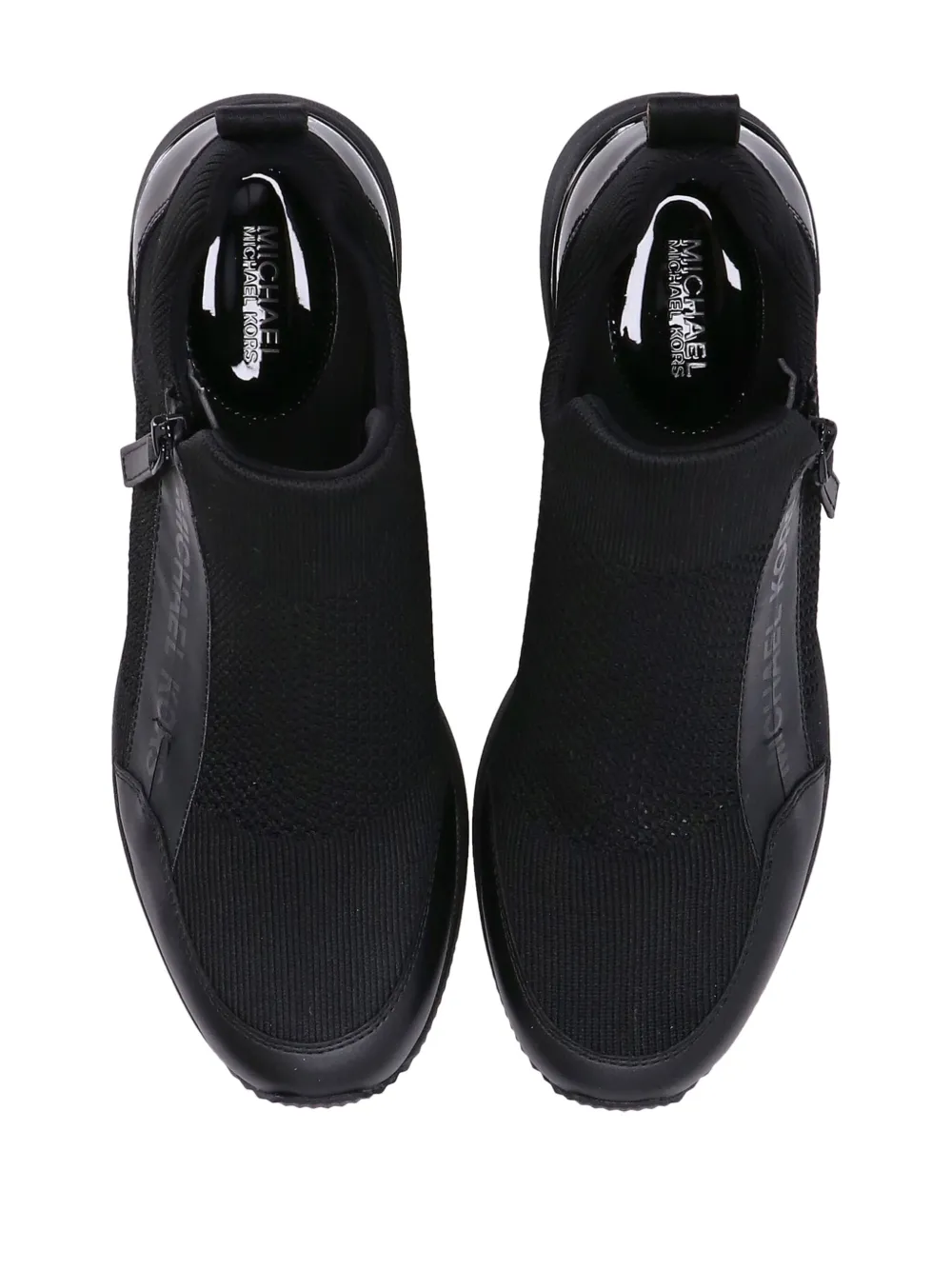 Michael Kors Willis Stretch Knit Trainer In Black