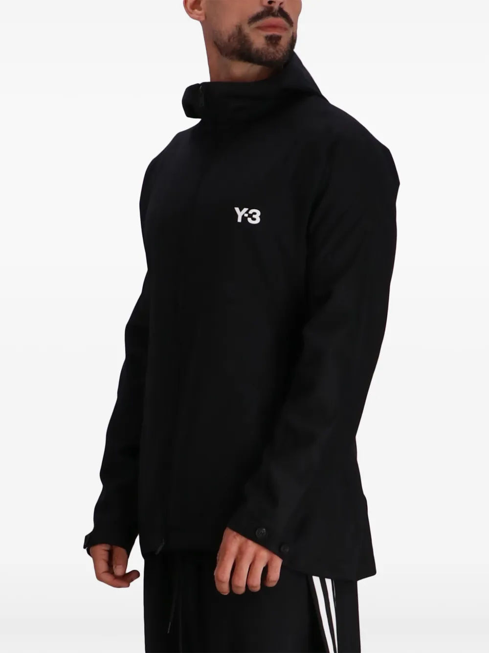 Y-3 Logo-print Track Jacket In Black