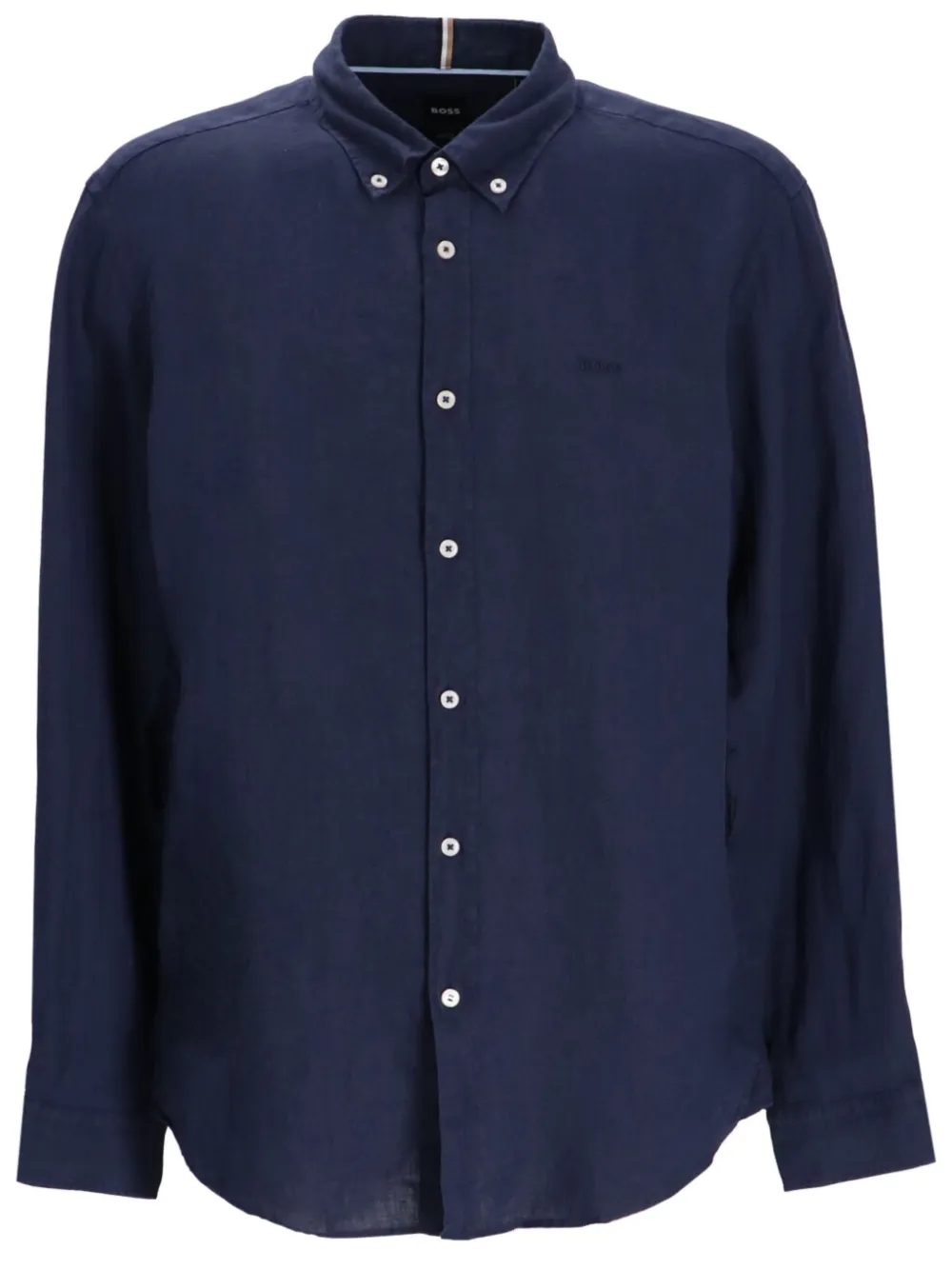 BOSS logo-embroidered shirt | Blue | Image 1