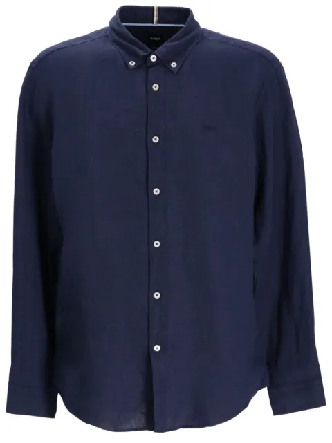 BOSS logo-embroidered shirt