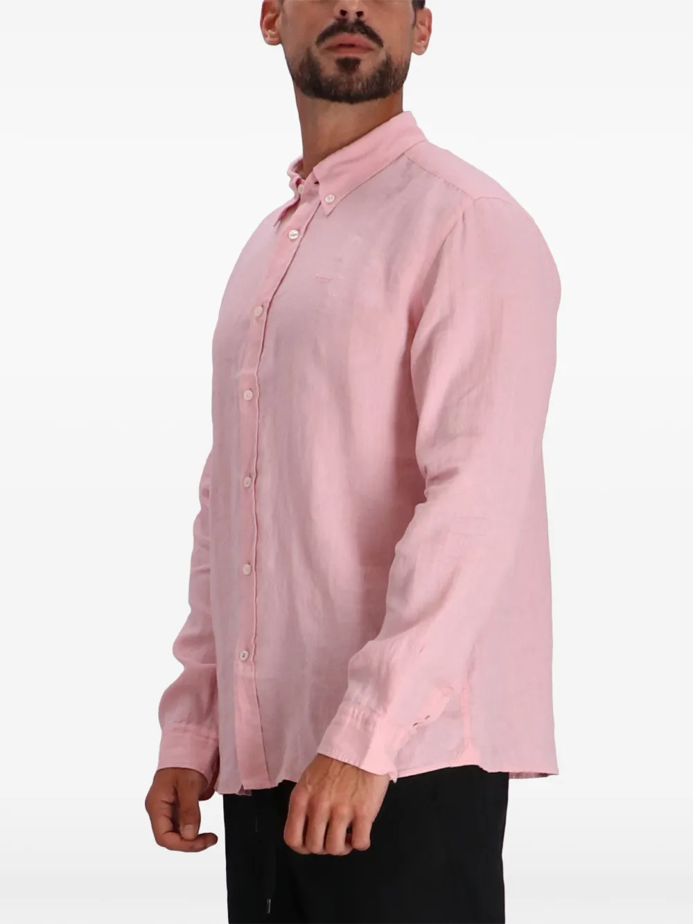 BOSS Overhemd met geborduurd logo Roze