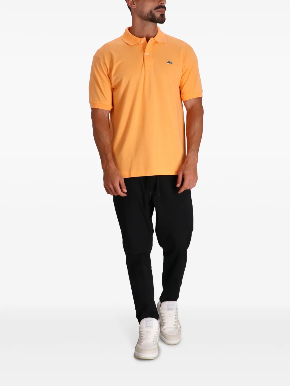 Lacoste Poloshirt met patch - Oranje