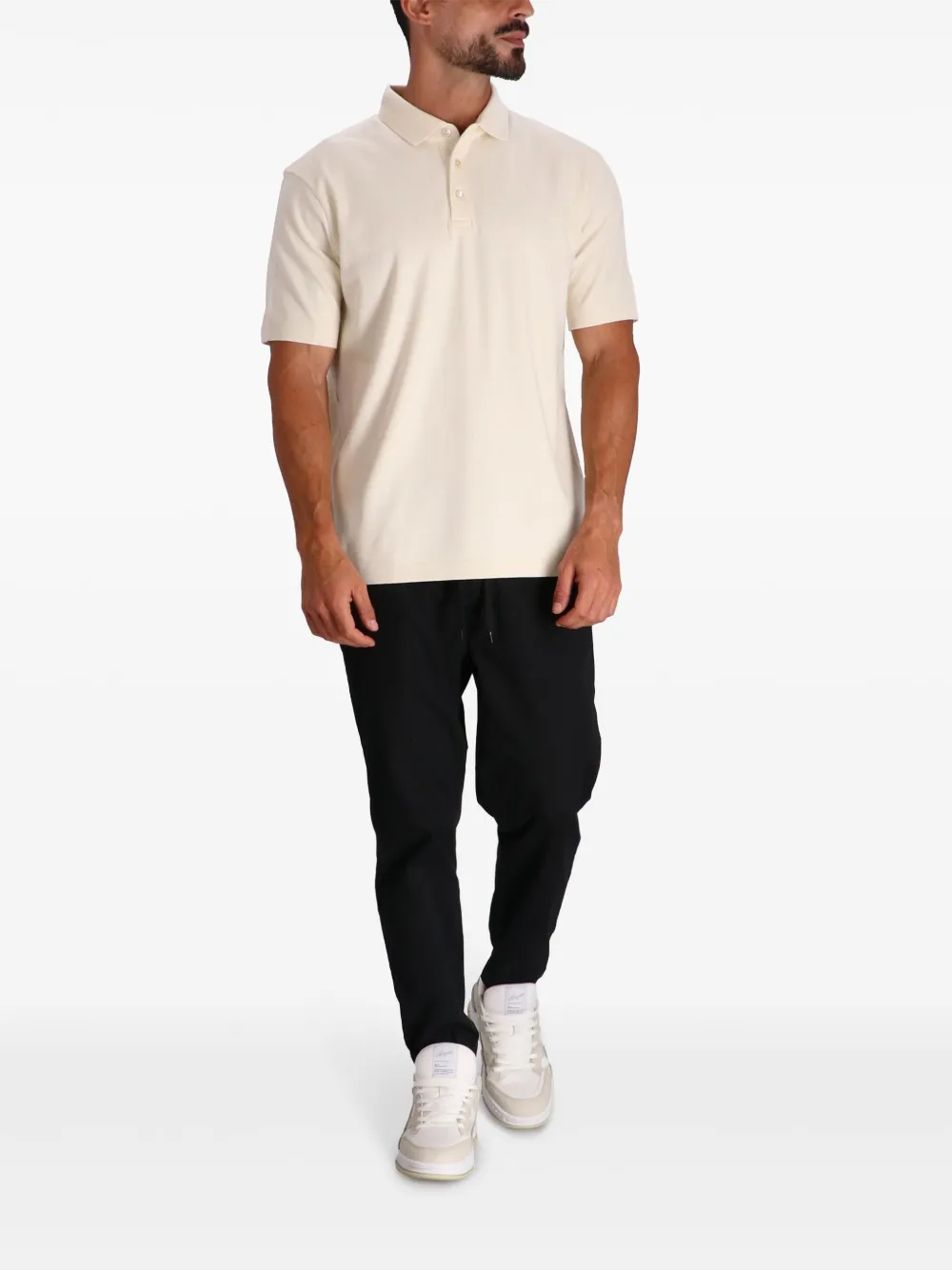 Herno Katoenen poloshirt - Wit