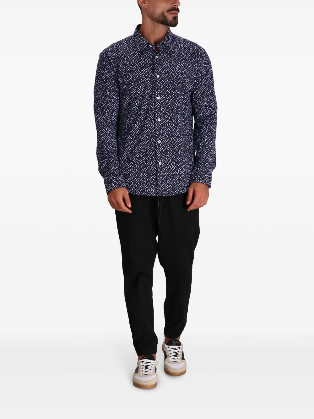 BOSS printed shirt - Blauw