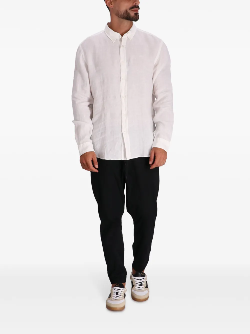 BOSS cotton shirt - Wit