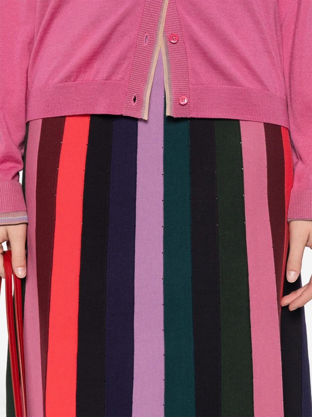 PS Paul Smith Gestreepte midi-rok Blauw