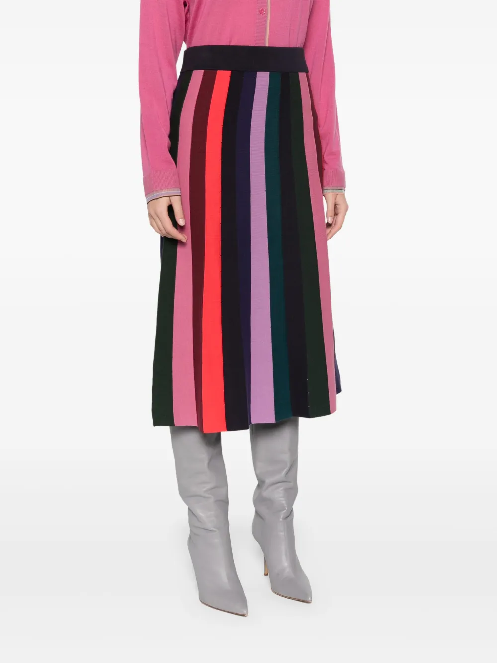 PS Paul Smith Gestreepte midi-rok Blauw