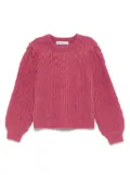 Abel & Lula shoulder-pads sweater - Pink