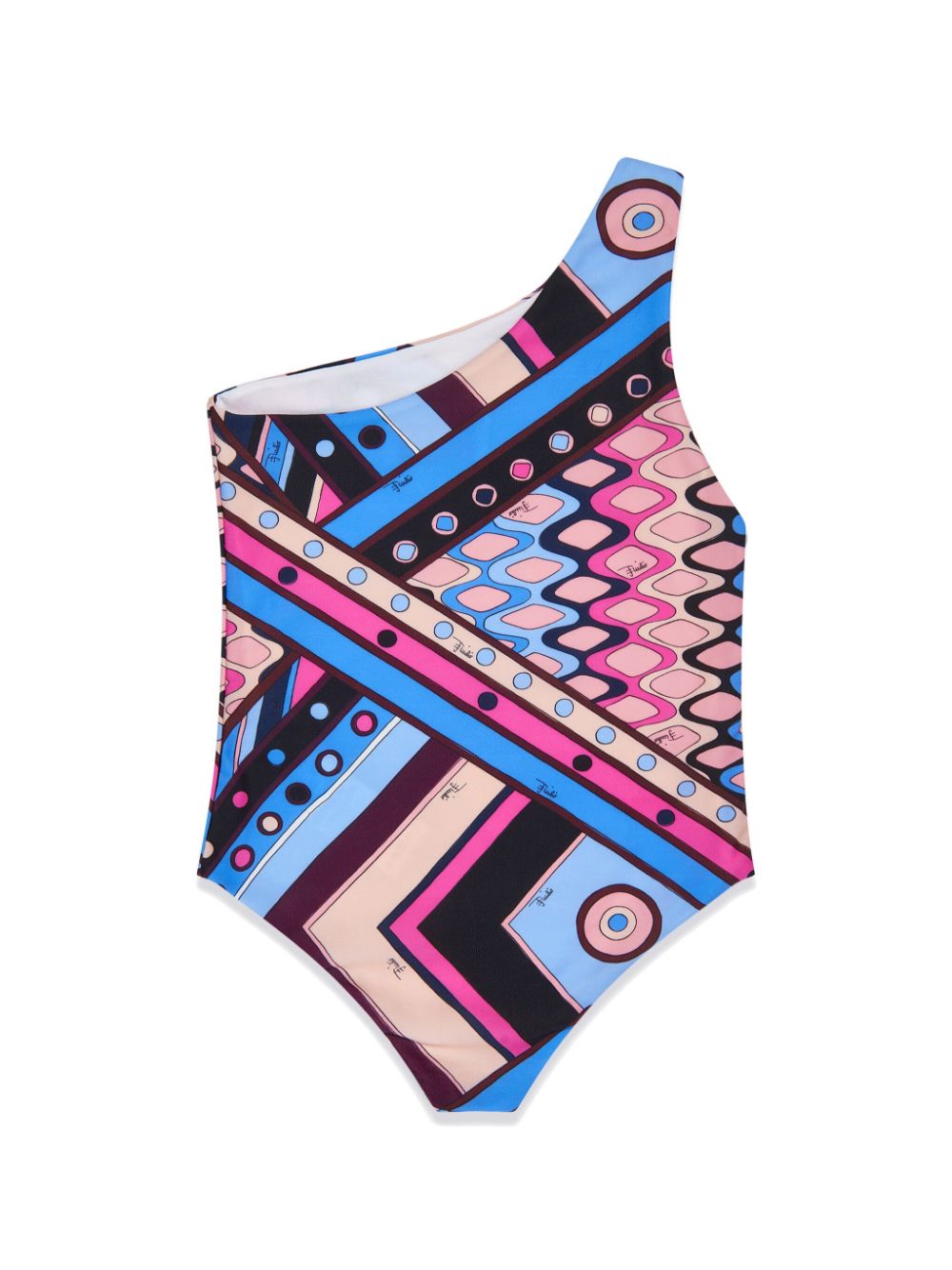 PUCCI Junior geometric-print swimsuit - Blauw