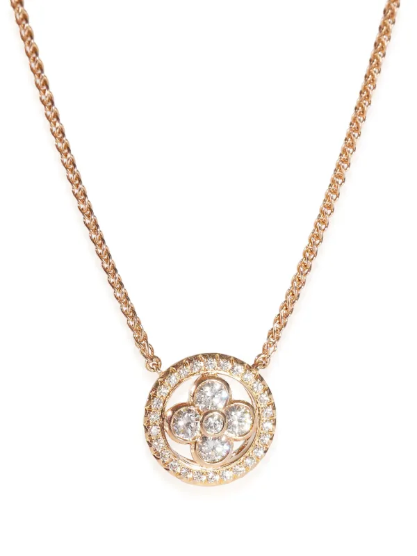 Louis Vuitton Pre-Owned Blossom ダイヤモンド ネックレス 18Kローズ 