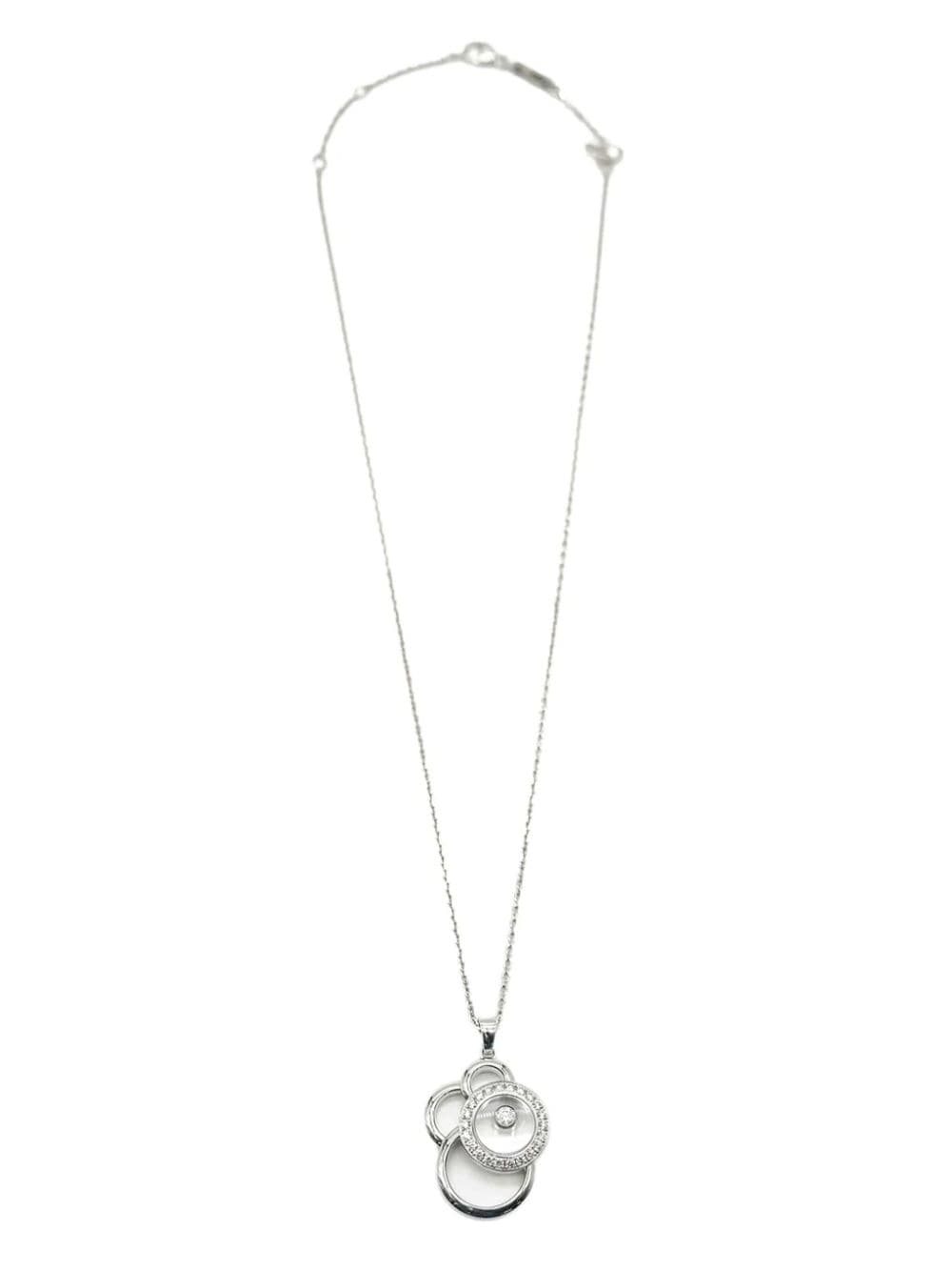 18kt white gold Happy Diamonds necklace