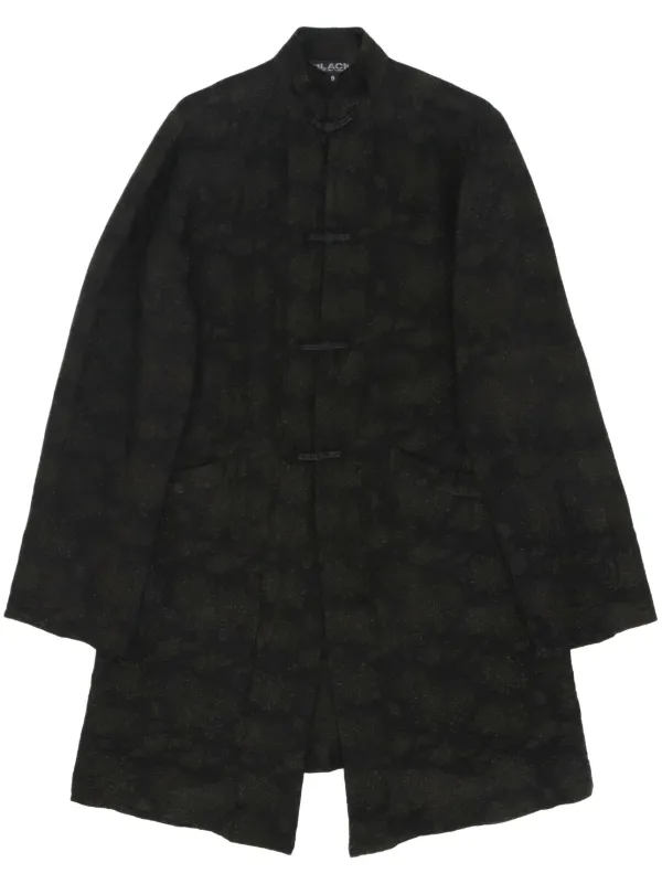 Comme Des Garçons Pre-Owned 2020s Jacquard Coat | Black