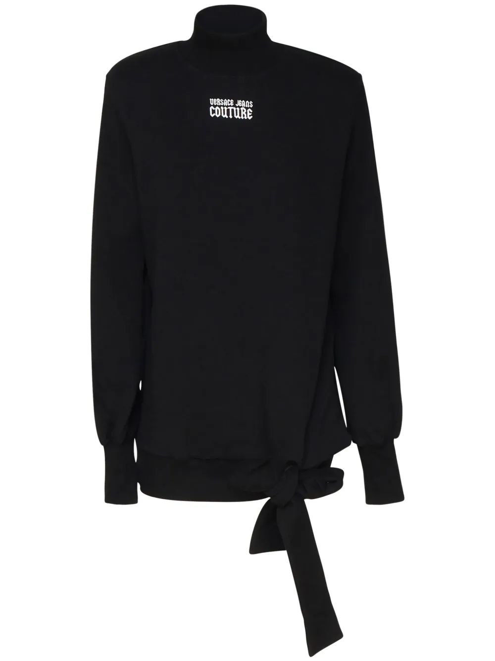 Versace Jeans Couture logo-embroidered mini dress Zwart