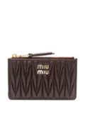 Miu Miu matelassé envelope wallet - Brown