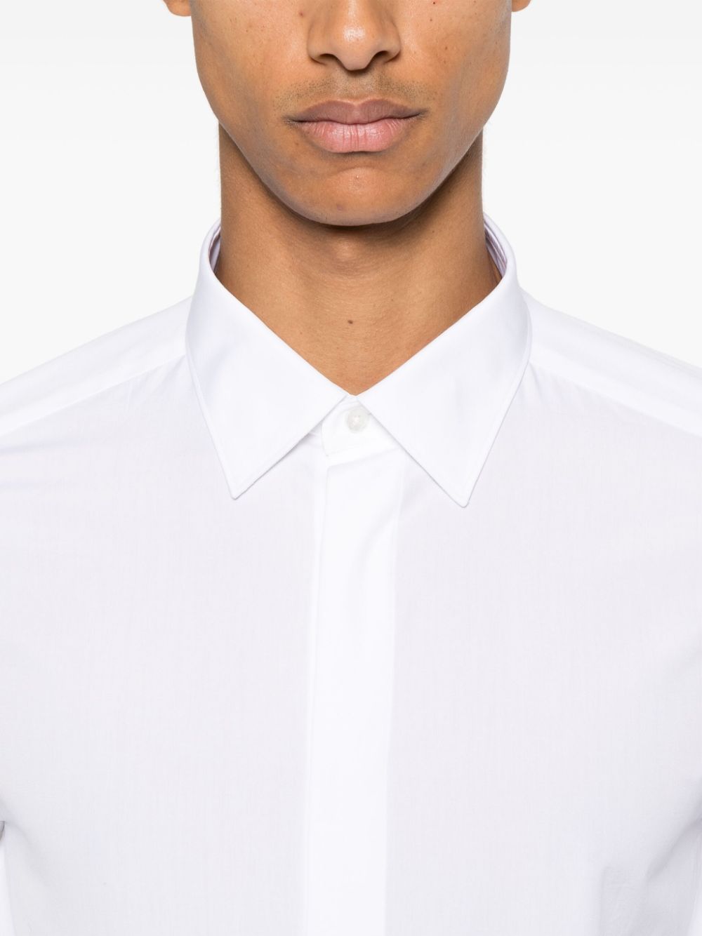 Shop Zegna Cotton Shirt In White