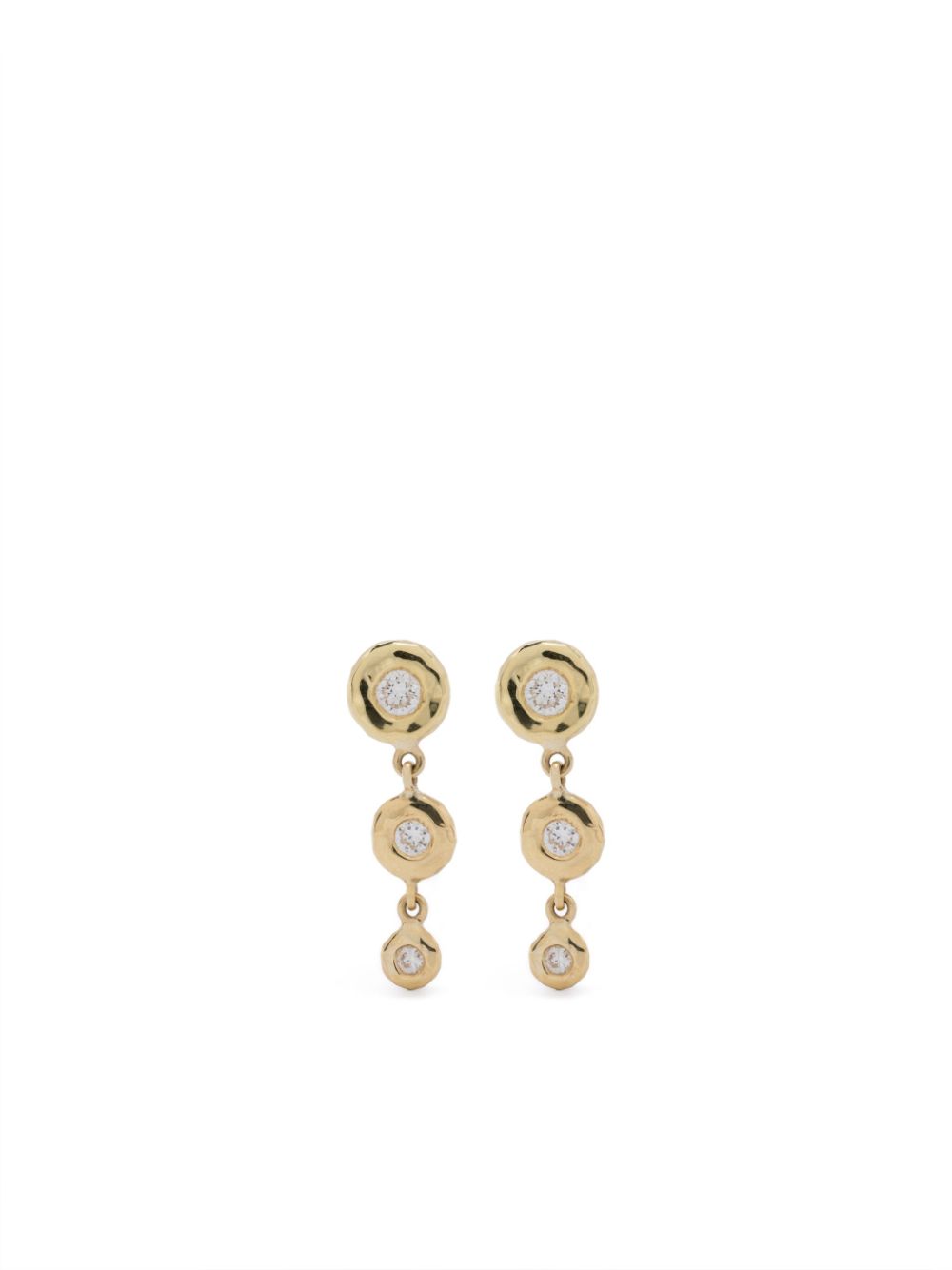 18K yellow gold Nesting Gem diamonds drop earrings