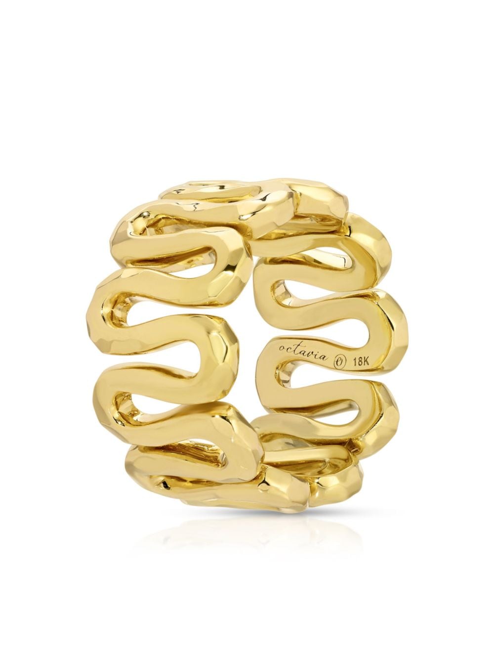 Octavia Elizabeth 18kt geelgouden Swirl ring