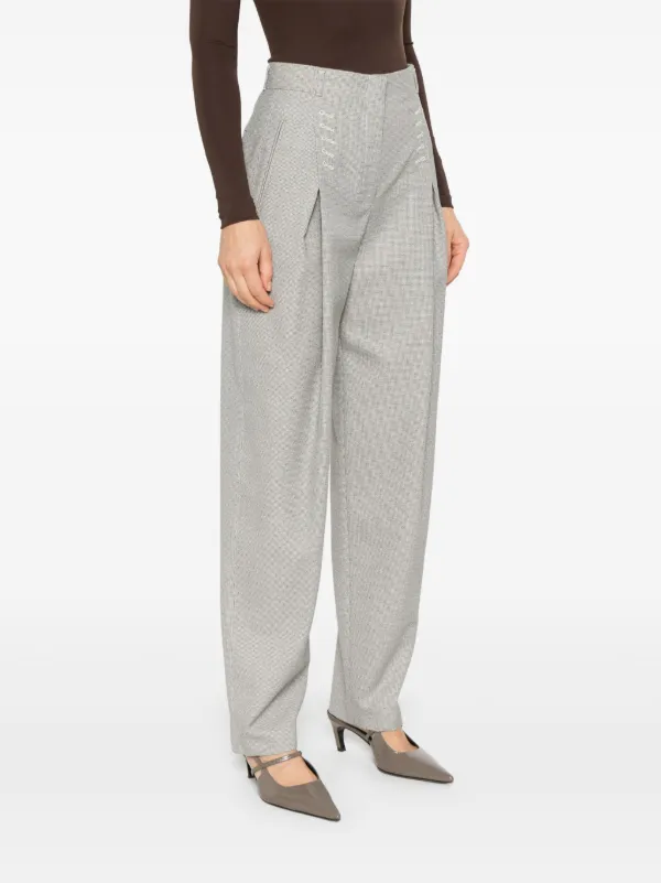 パンツ FENDI Micro check trousers Beige FR6608ATQW FENDI micro-check Trousers | Neutrals | FARFETCH