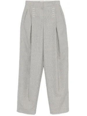 パンツ FENDI Woman Pants Beige FR6608ATQW F1QYI Fendi Floral Jacquard Wide Leg Pants Women Cream – Bluefly