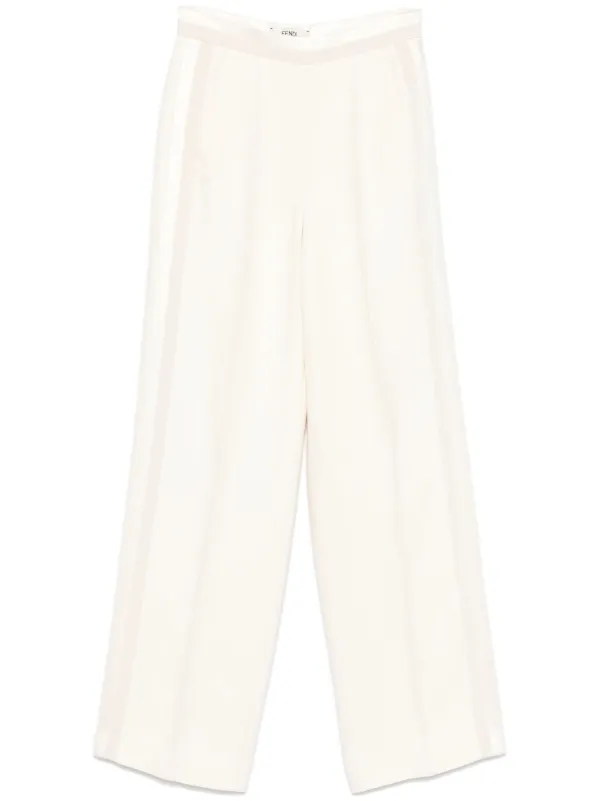 FENDI フェンディ ホワイト ワイドパンツ FENDI ワイドパンツ | ホワイト | FARFETCH JP