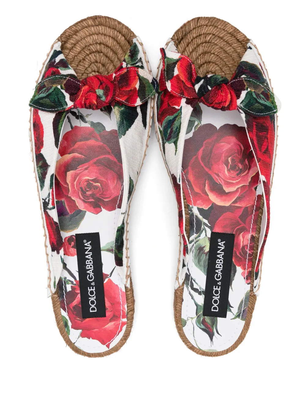 Dolce & Gabbana floral-print espadrilles White
