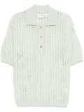 Feng Chen Wang open-knit polo shirt - Green