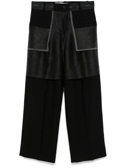 Pantalon imprimé à design patchwork - Feng Chen Wang - Modalova