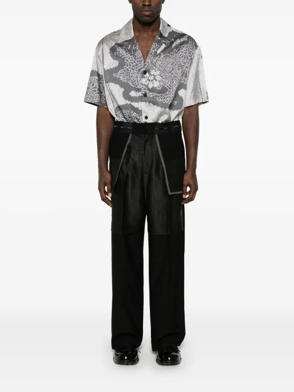Feng Chen Wang パッチワーク パンツ | ブラック | FARFETCH JP