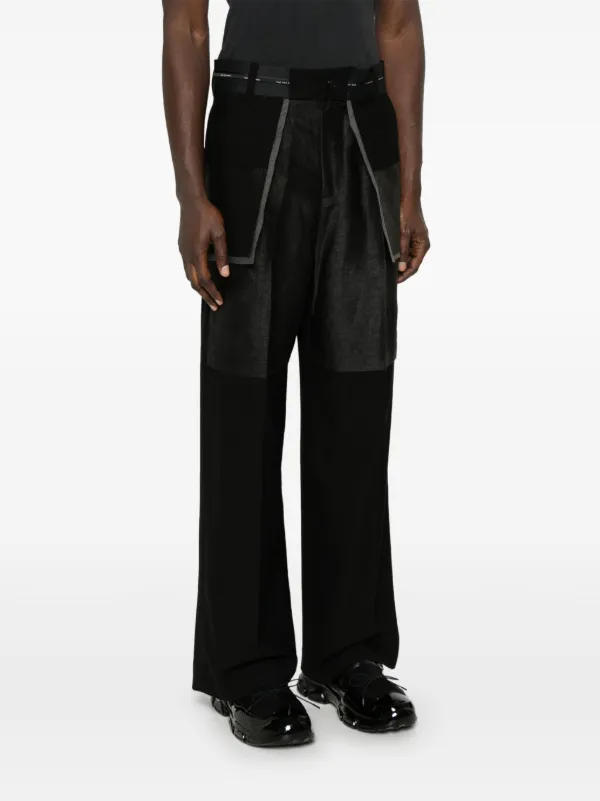 Feng Chen Wang パッチワーク パンツ | ブラック | FARFETCH JP