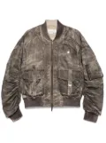 Feng Chen Wang sandwash bomber jacket - Brown