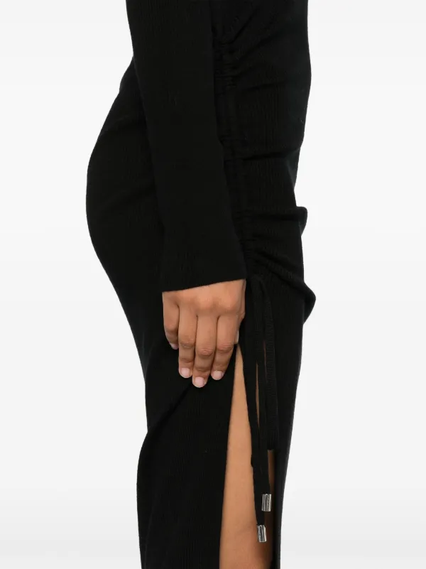 michael kors ruched midi dress Michael Michael Kors Ruched Midi Dress | Black