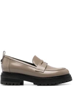 靴 SERGIO ROSSI Flat MOUTON Mocca sr1 Slipper - Chalk | Sergio Rossi