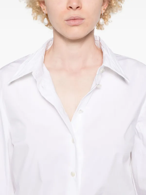 【今月まで】 Tory Burchのホワイトシャツ Tory Burch Poplin Shirt | White | FARFETCH