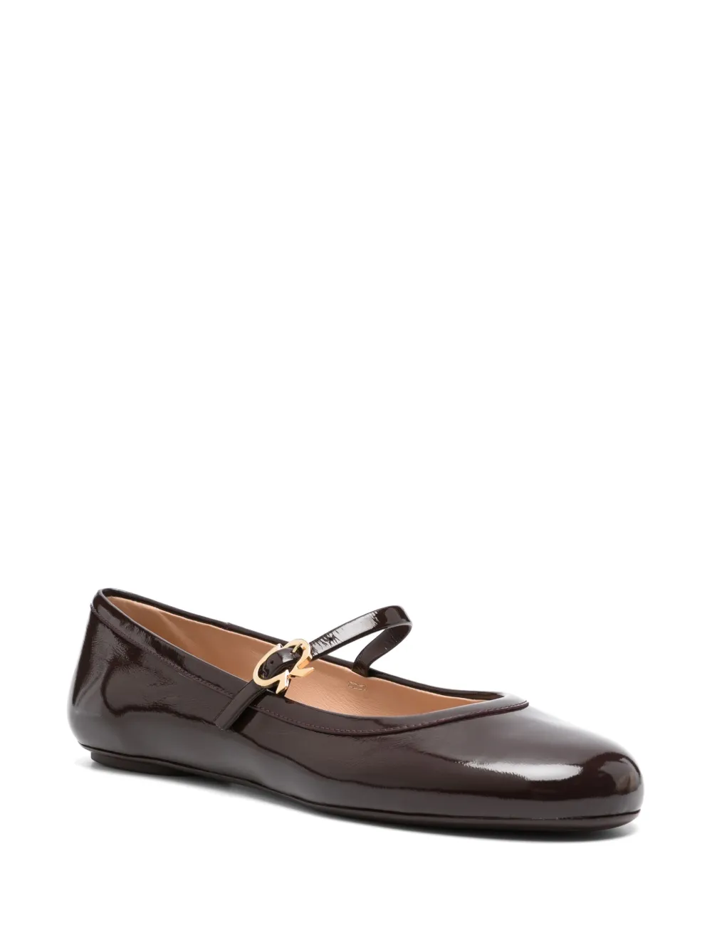Gianvito Rossi Leren ballerina's - Bruin