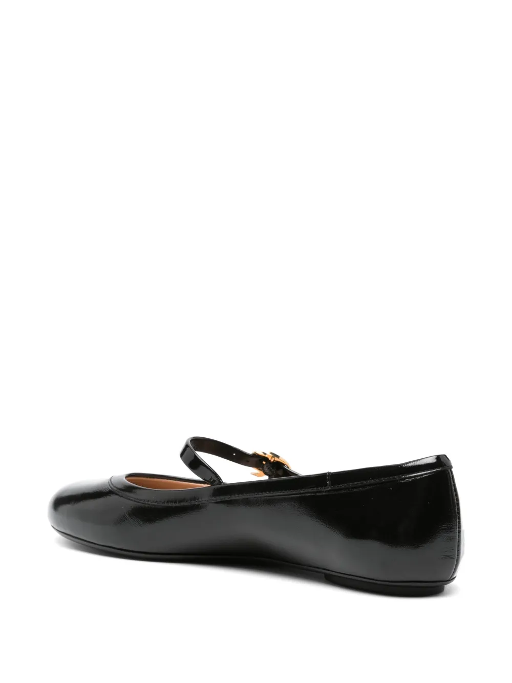 Shop Gianvito Rossi Leather Ballet Flats In Black