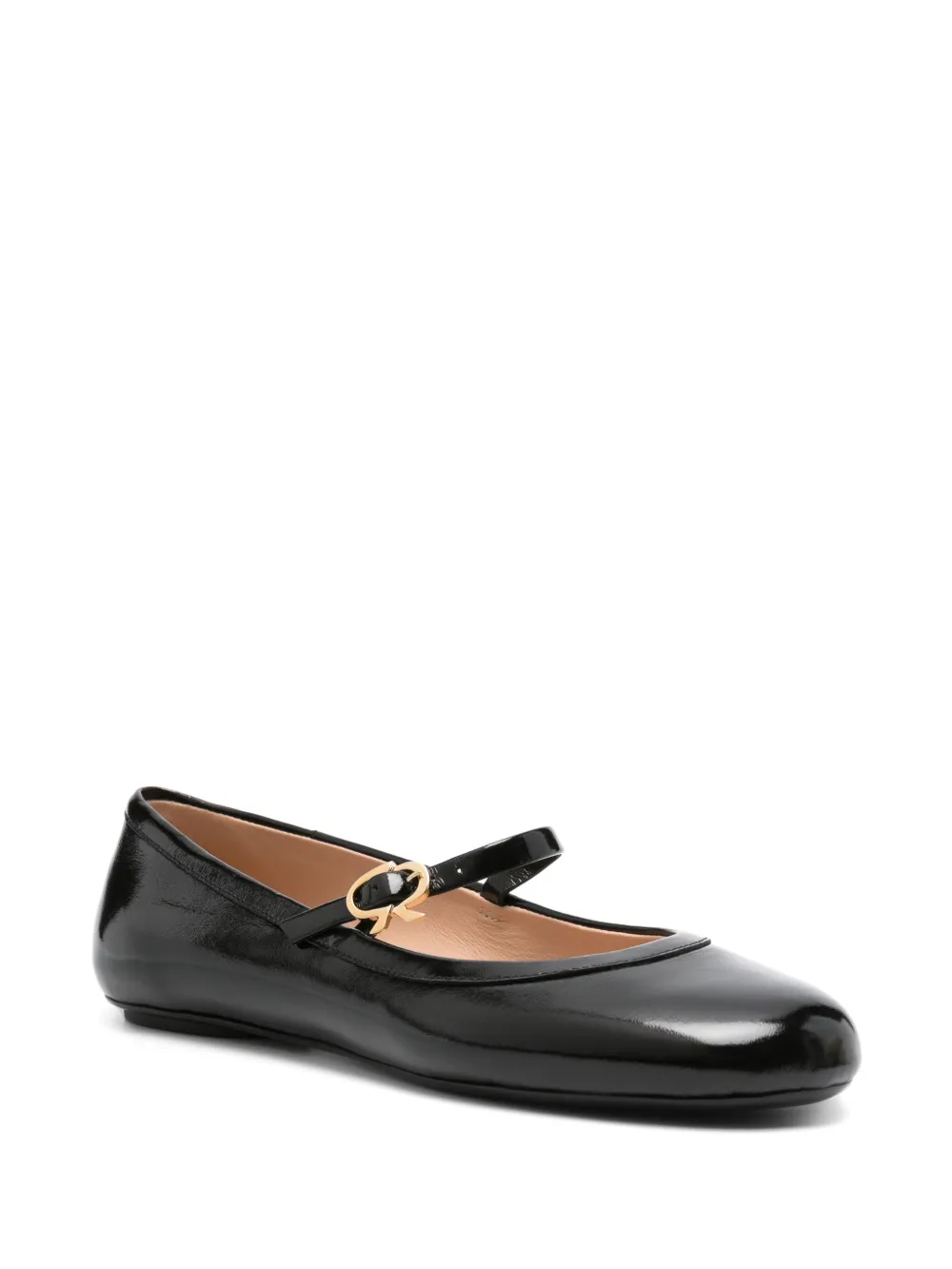 Gianvito Rossi Leren ballerina's - Zwart