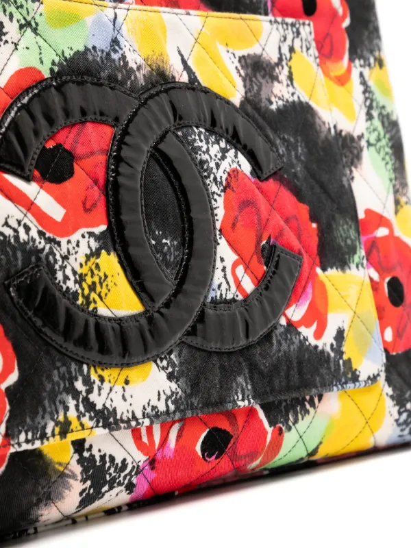 CHANEL Pre-Owned Chanel 1997 Graffiti Floral Cloth Resort