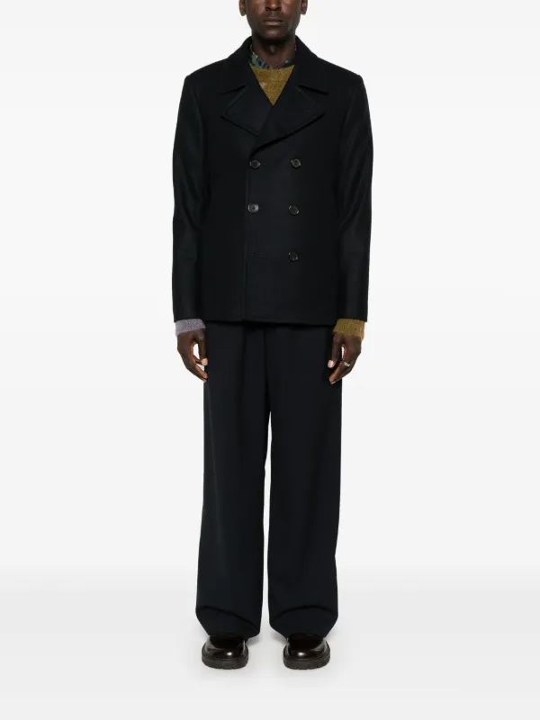 partimento アウター ネイビー L PS Paul Smith double-breasted Peacoat | Blue | FARFETCH