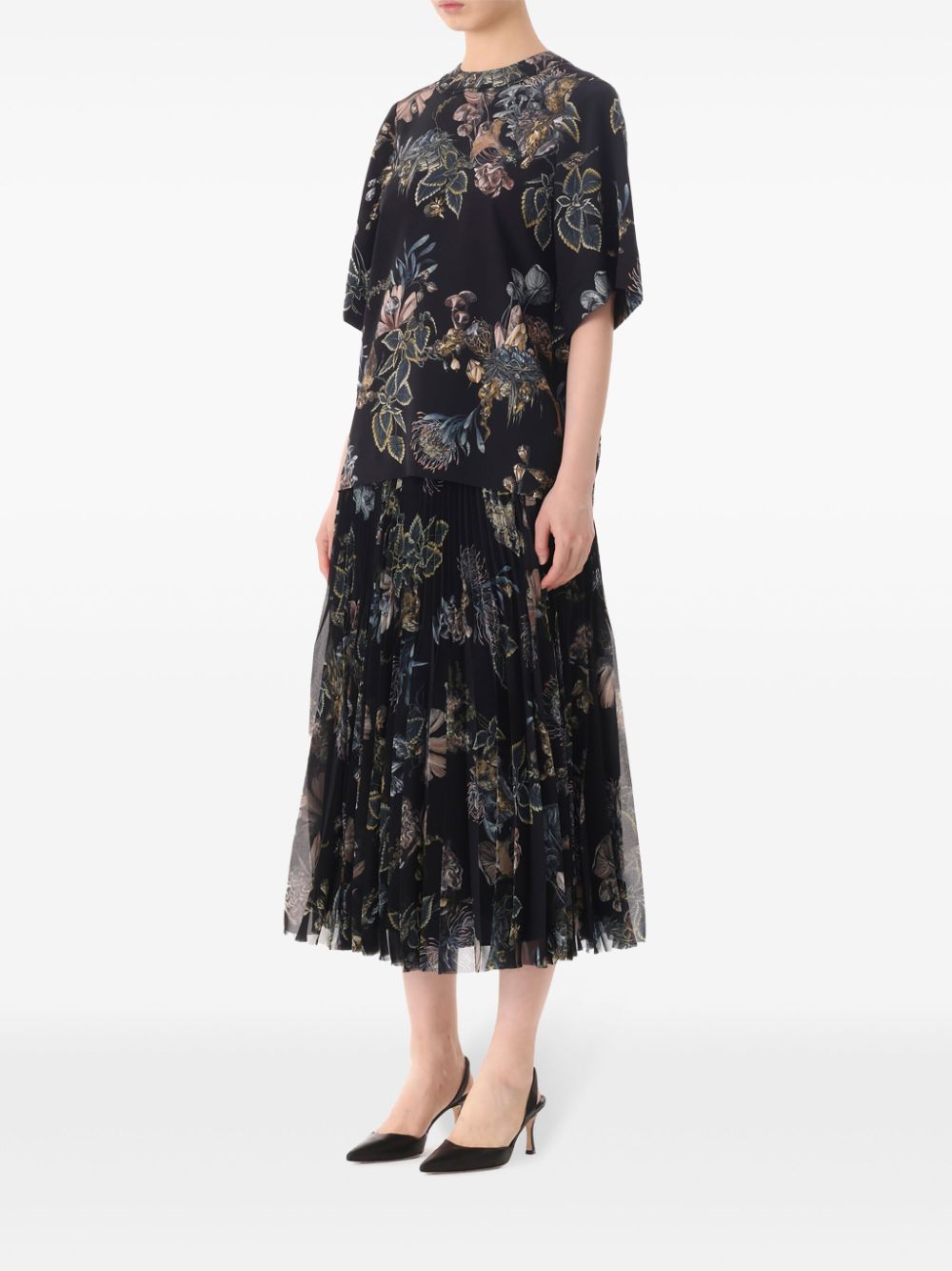 Jason Wu Collection T-shirt met bloemenprint - Zwart