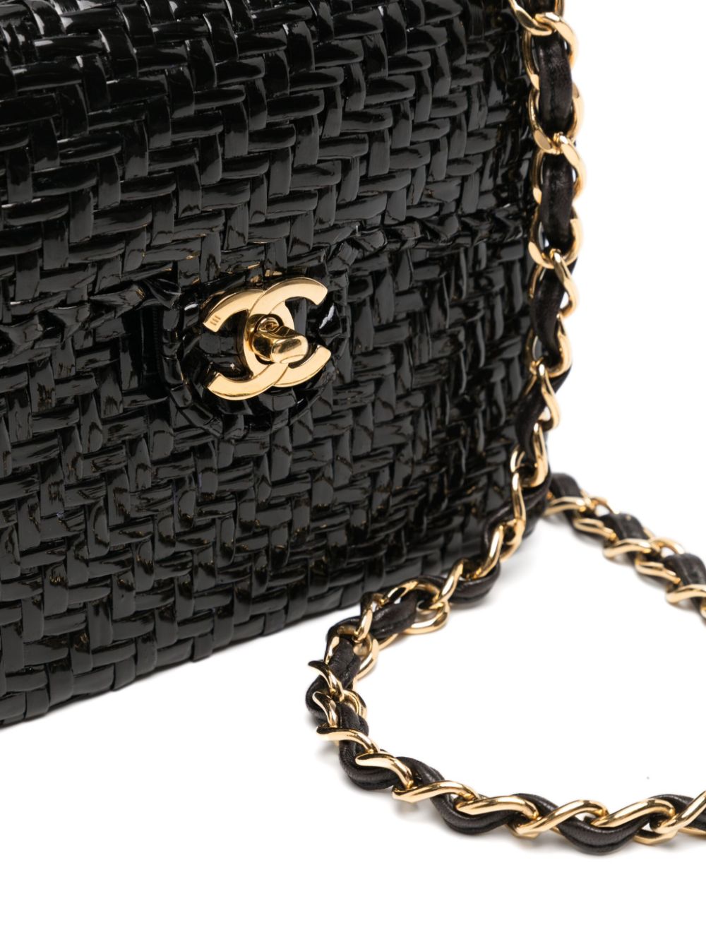 CHANEL 2001 wicker flap crossbody bag Women