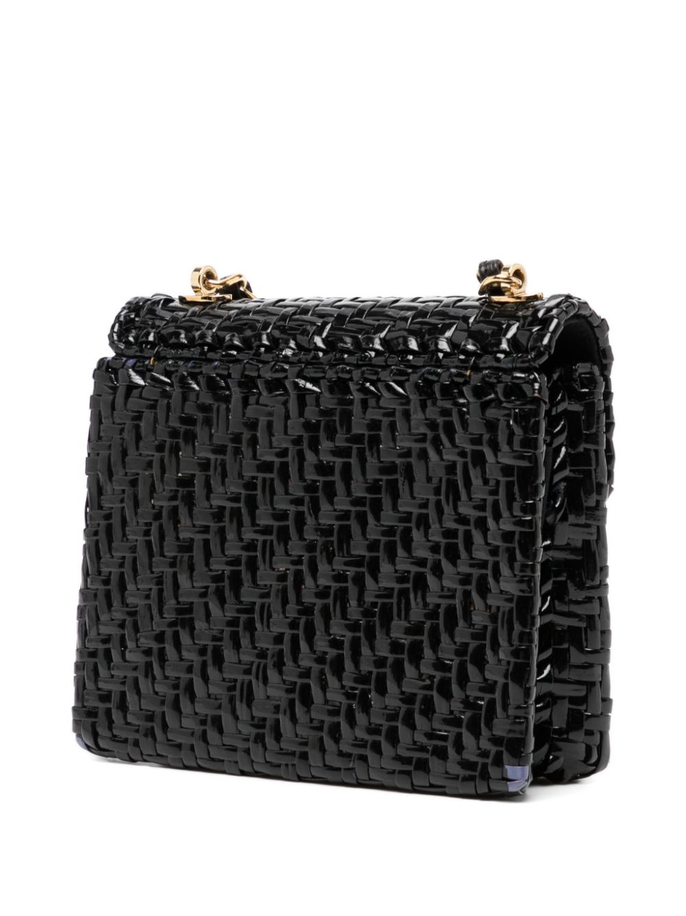 CHANEL 2001 wicker flap crossbody bag Women