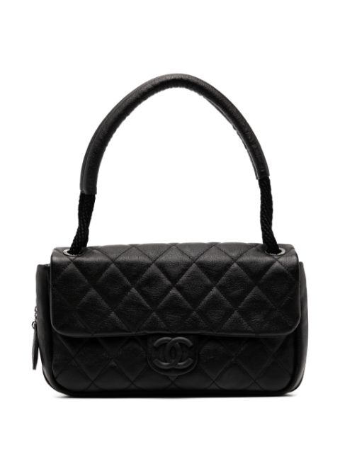 Affordable HOT SALE CHANEL 2008 Medium Classic Zippered Expandable Rubber CC Flap Bag Women