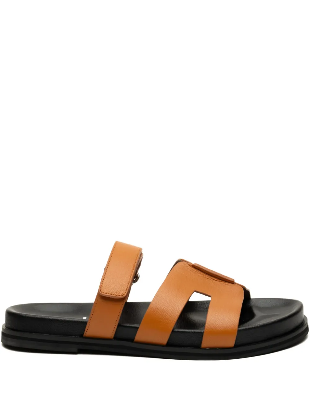 Bibi Lou Leather Slides In Brown