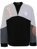 Marine Serre upcycled graphic sweatshirts - Black