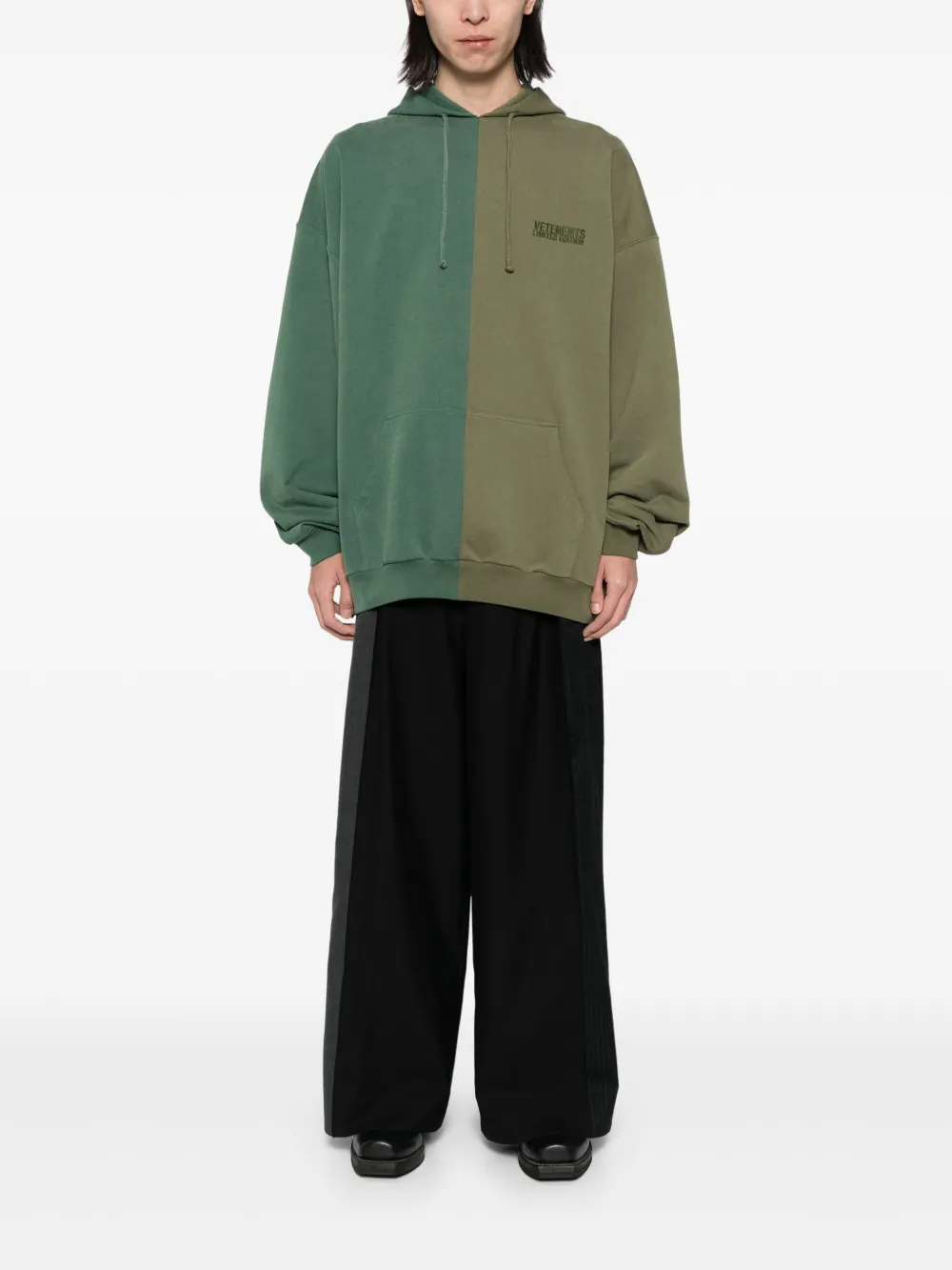 VETEMENTS Hoodie met geborduurd logo - Groen