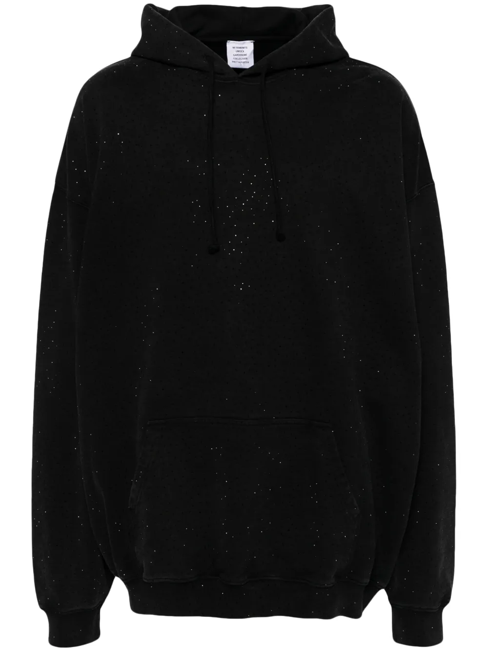 Vetements rhinestone hoodie discount