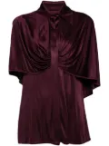 Costarellos glossy jersey shirt - Purple